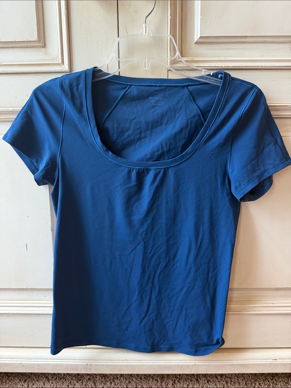 Athleta Scoop Neck Short Sleeve Tee - Deep Blue